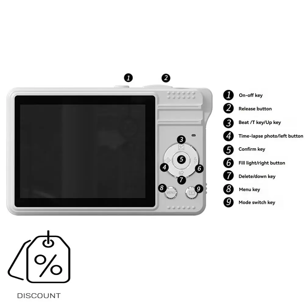 ABJO-M08 Digital Camera Ccd Small Camera For Students Small Portable Retro Campus Card Machine Memory Card