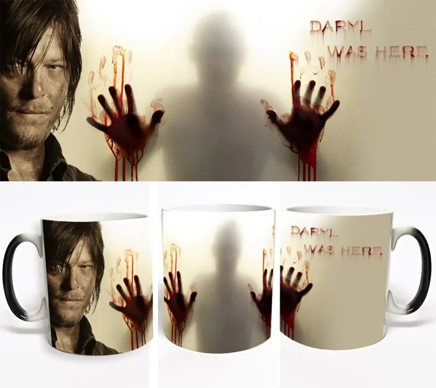 Ceramic Thermal Coffee Water Cup, Creative Walking Dead, Horror Peripheral, Color Changing Mug, Christmas