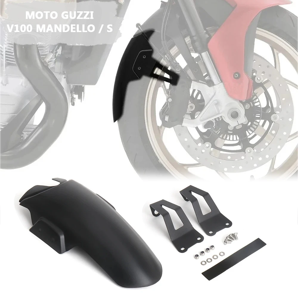 

Motorcycle Accessories Front Fender Extension For Moto Guzzi V100 Mandello S 2022 2023 2024 Wheel Cover Mudguard Splash Guard