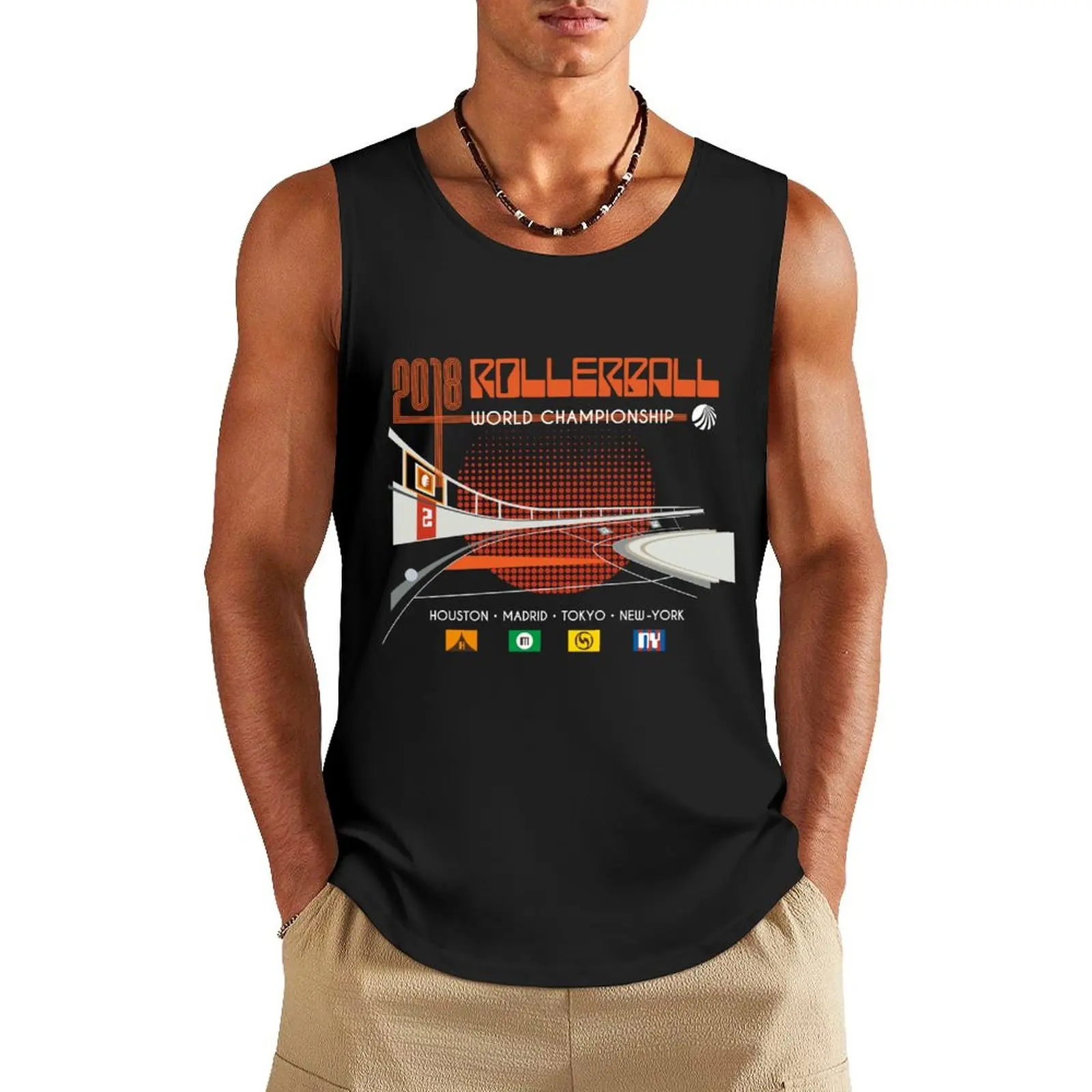 

2018 ROLLERBALL Wolrd Championship Tank Top new in tops & t-shirt Men's gym t-shirts gym clothing