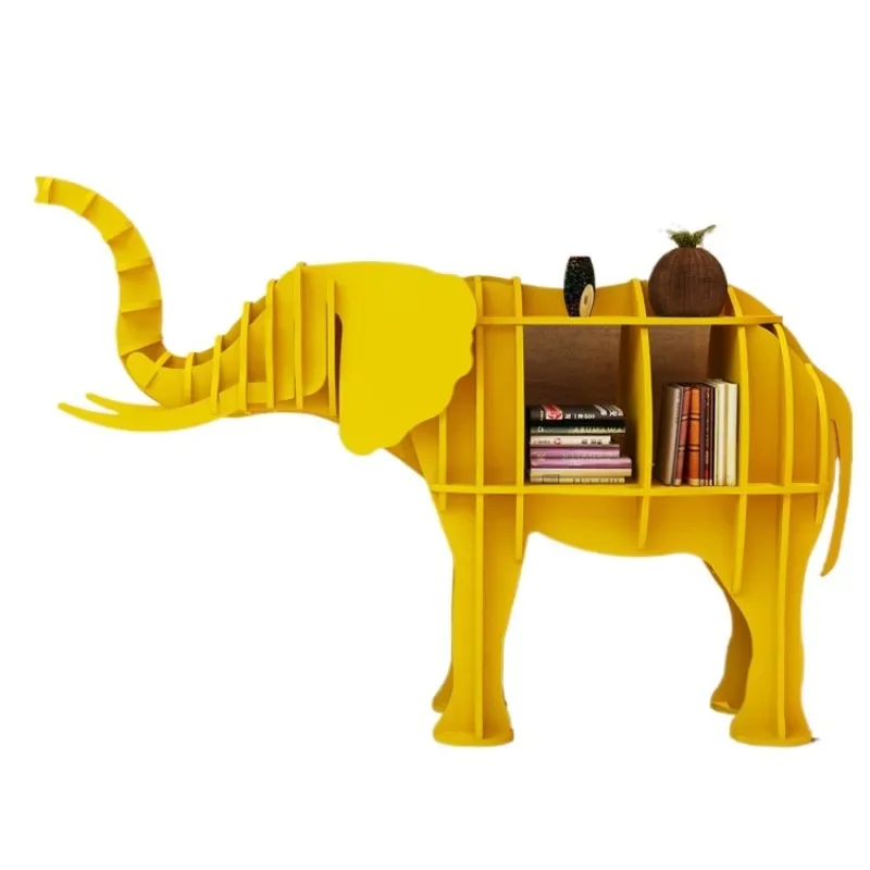 

Creative Bookshelf Shelf Elephant Animal Modeling Entrance Table Hotel Shop Art Decoration Window Floor-to-ceiling Ornament