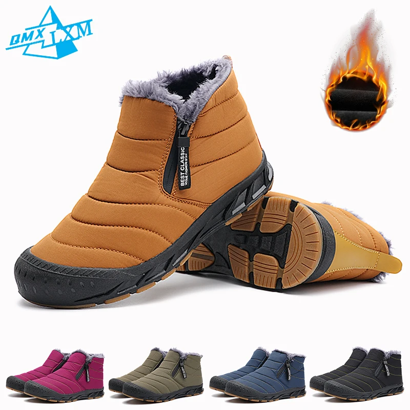 

Winter Cotton Shoes Couple Snow Boots Man Warm Botas Mujer Thick Boots Botas De Nieve Outdoor walking Hiking Sneakers Size36-47#