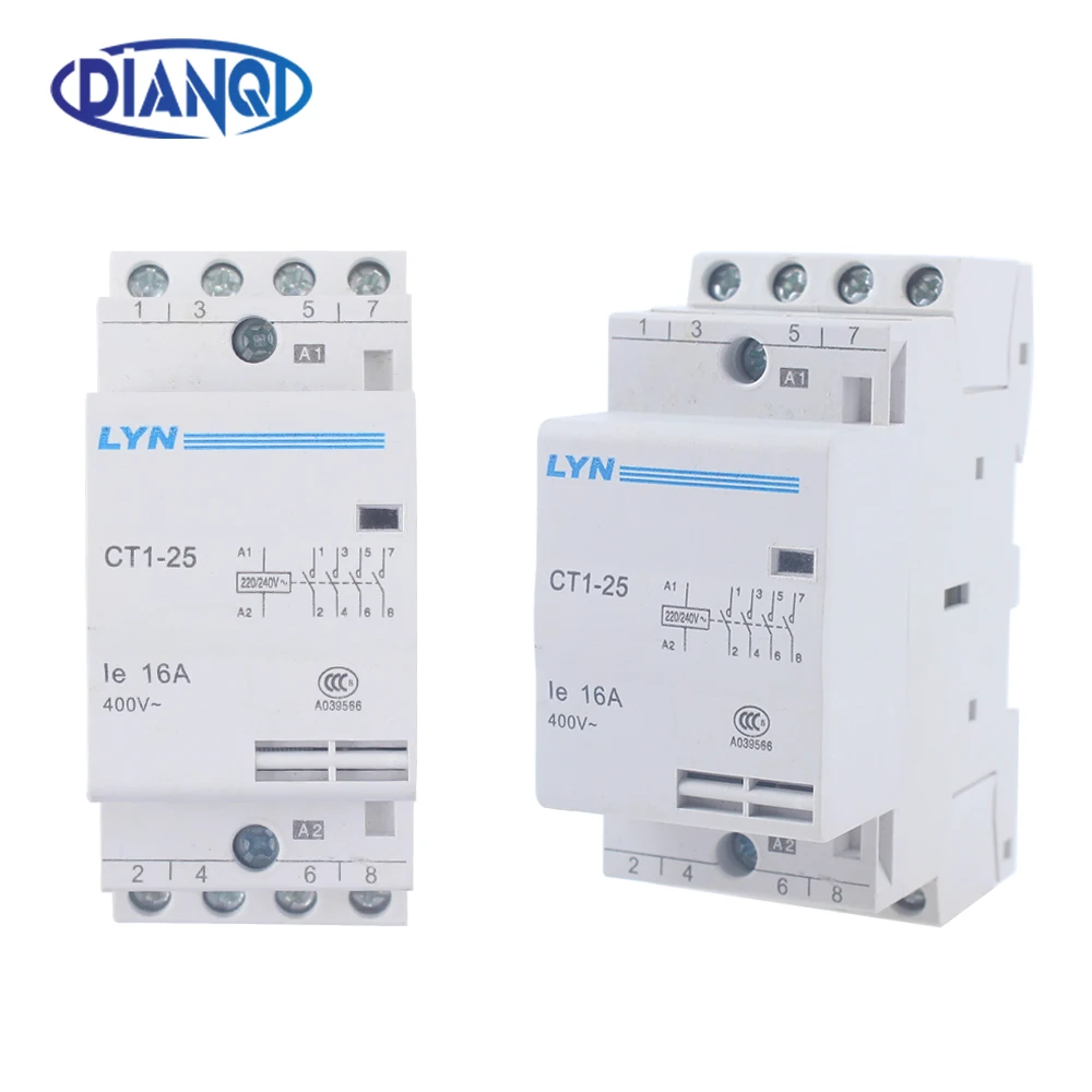 auxiliar de partida KOHTAKTOP CT1 CT1-25 16A 20A 25A 4P 220V 50 or 60Hz Din rail Household AC Contactor