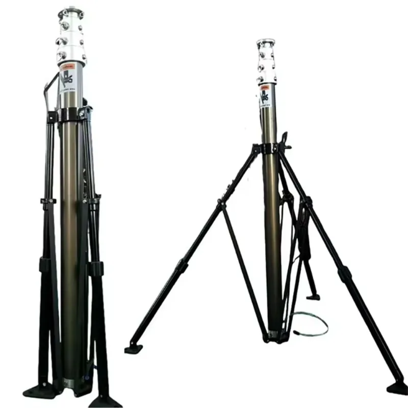 4m Aluminum Alloy Pneumatic Mast air Pumped Tripod Telescopic Antenna Mast with Lock