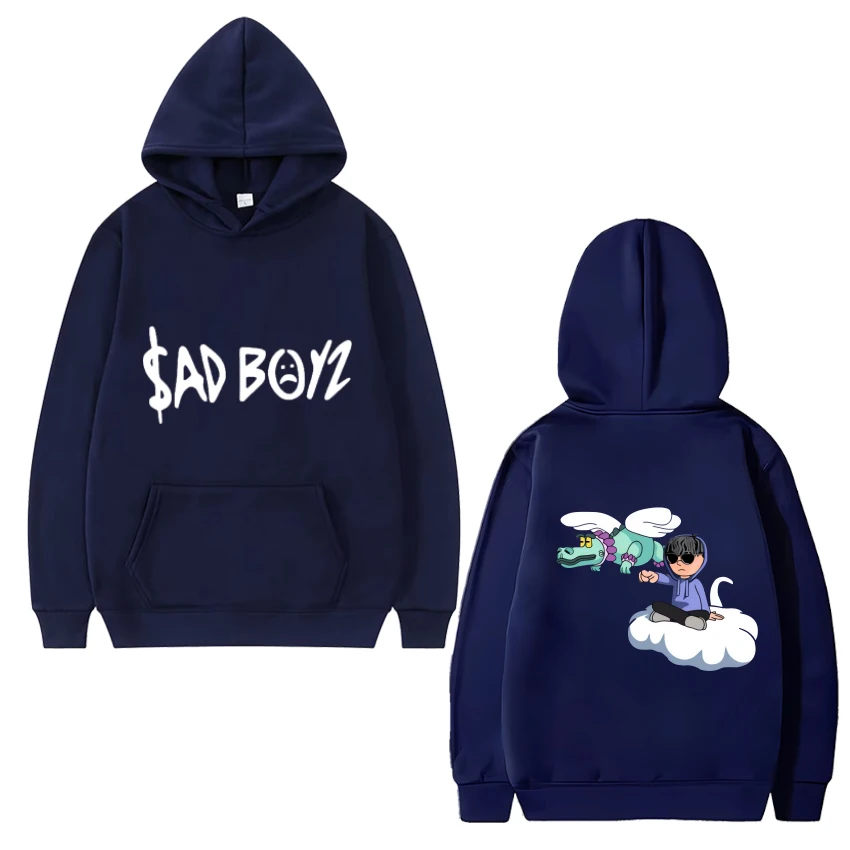 เสื้อฮู้ดพิมพ์ลายการ์ตูน jad H Sad Boyz สำหรับฤดูใบไม้ร่วงฤดูหนาวเสื้อสเวตเตอร์สไตล์ฮาราจูกุแขนยาวแบบสวมหัว