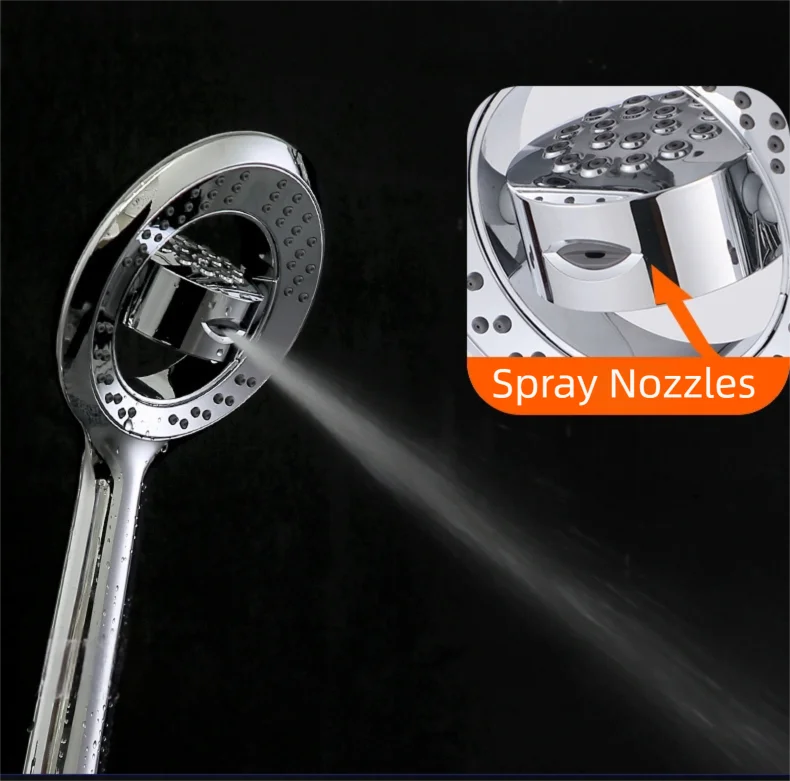 Handheld SPA Shower Head 4 Adjustable Spray Modes Water Saving 360° Rotatable Bathroom Shower Sprayer Bathroom Accessories view 5