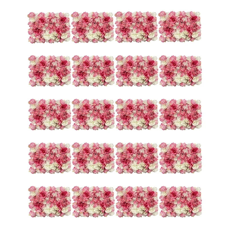 

20 Pieces Artificial Rose Flower Wall Metope Flower Bouquet Wedding Flower Decor Silk Flower for Backgrounds Decor Wedding Venue