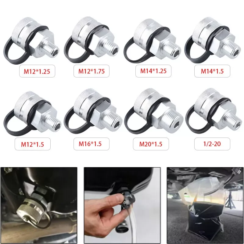 PinXin Oil drain Valve Aluminum Alloy For M14*1.5 M14*1.25 M12*1.25 M12*1.5 M12*1.75 M16*1.5 M20*1.5 with hose attachment