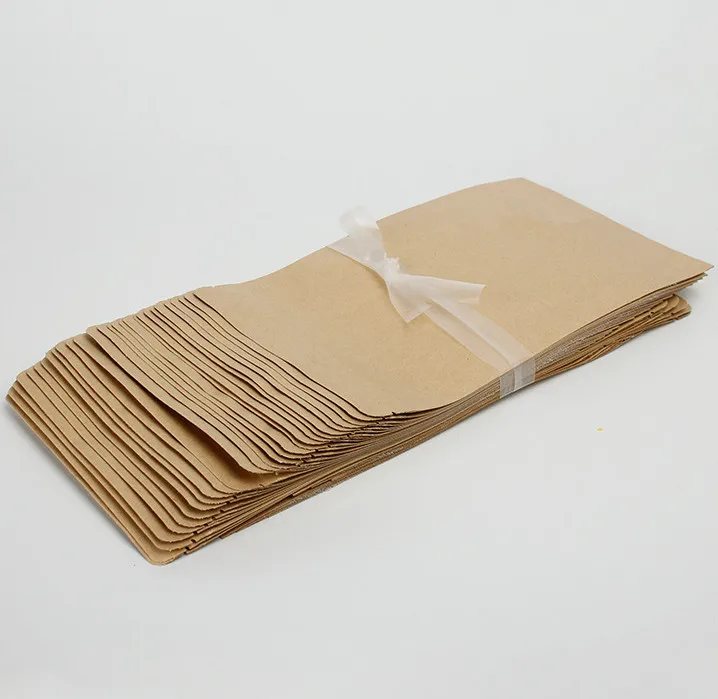 100pcs Thick Resealable Kraft Paper Zip Lock Packaging Bag Stand up Foil Inside Coffee Flour Snack Gift Brand Logo Print Pouches