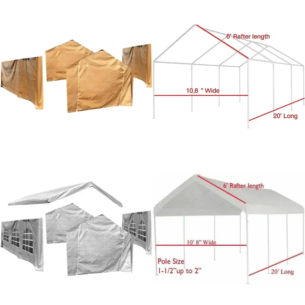 

Водонепроницаемый брезент 10x20 с защитой от ультрафиолета, бежевый, защита автомобиля на открытом воздухе, укрытие для оборудования и мероприятий