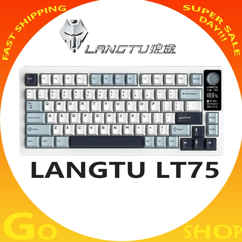 

Langtu Lt75 Keyboard Wireless/Wired/Bluetooth Three Mode Customized Mechanical Keyboard 80 Keys Pbt Gasket Rgb Office Game Gifts