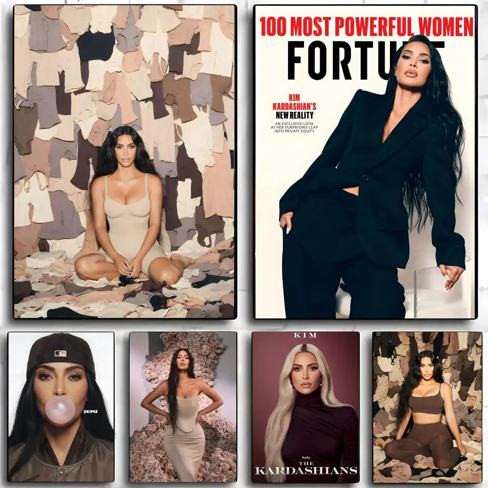 Celebrity K-Kim K-Kardashian Poster Wall Art Print Art Suitable for Living Room Bedroom Bar Parlor Home Decor Gift