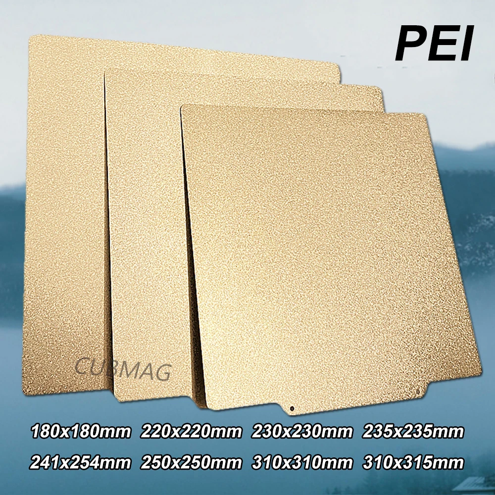 220/230/235/184/250/310mm PEI Sheet Powder Coated Build Plate for Creality K1 K1C K1max Ender 3 Adventurer 5M Neptune 4 Prus MK4