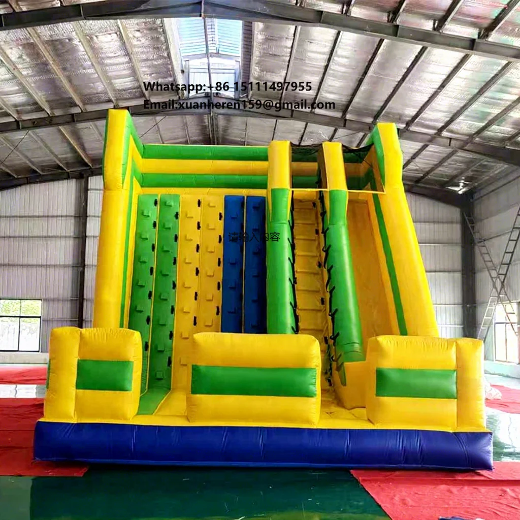 

Inflatable Rock Climbing Inflatable Extreme Rock Climb Slide Climbing Wall With Slide Kids Playground Toys Outdoor Funny Game