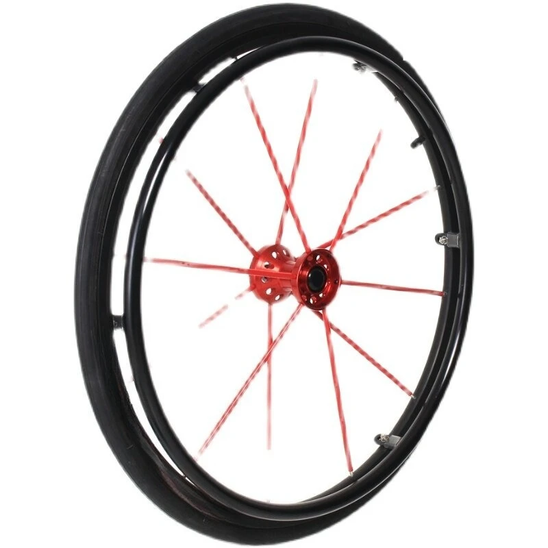 Sports wheelchair wheel rear large wheel 24 inch disabled wheelchair rear full set of accessories quick release hub with bearing