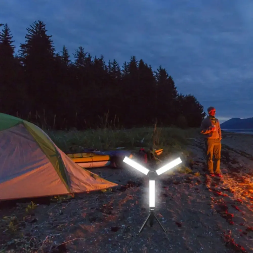 

162 LED LED Emergency Floodlight 3 Colors Dimming Rechargeable Folding Work Lamp 15 Modes 2850mAh Emergency Flashlight