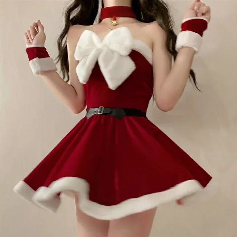 Sexy Christmas Costumes For Women Santa Claus Cosplay Holiday Party Performance Clothing Tempting Uniform Live Streaming Clo MN7