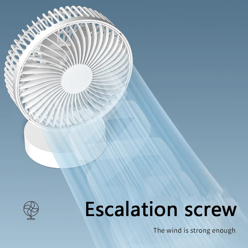 مروحة سطح المكتب المحمولة القابلة لإعادة الشحن من Xiaomi مقاس 8 بوصة، مروحة USB صغيرة للمنزل والمكتب والتخييم في الهواء الطلق ومروحة تبريد الهواء ومؤقت متأرجح