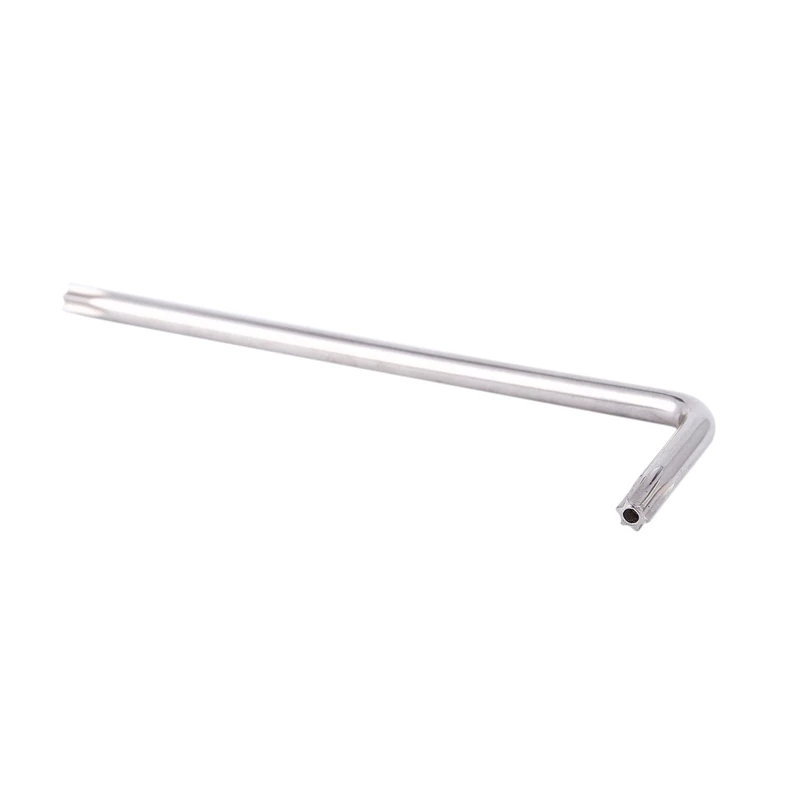 A23T 2X Long Tamper Proof Torx Star Key Wrench Silver T25 100mm L-Shaped