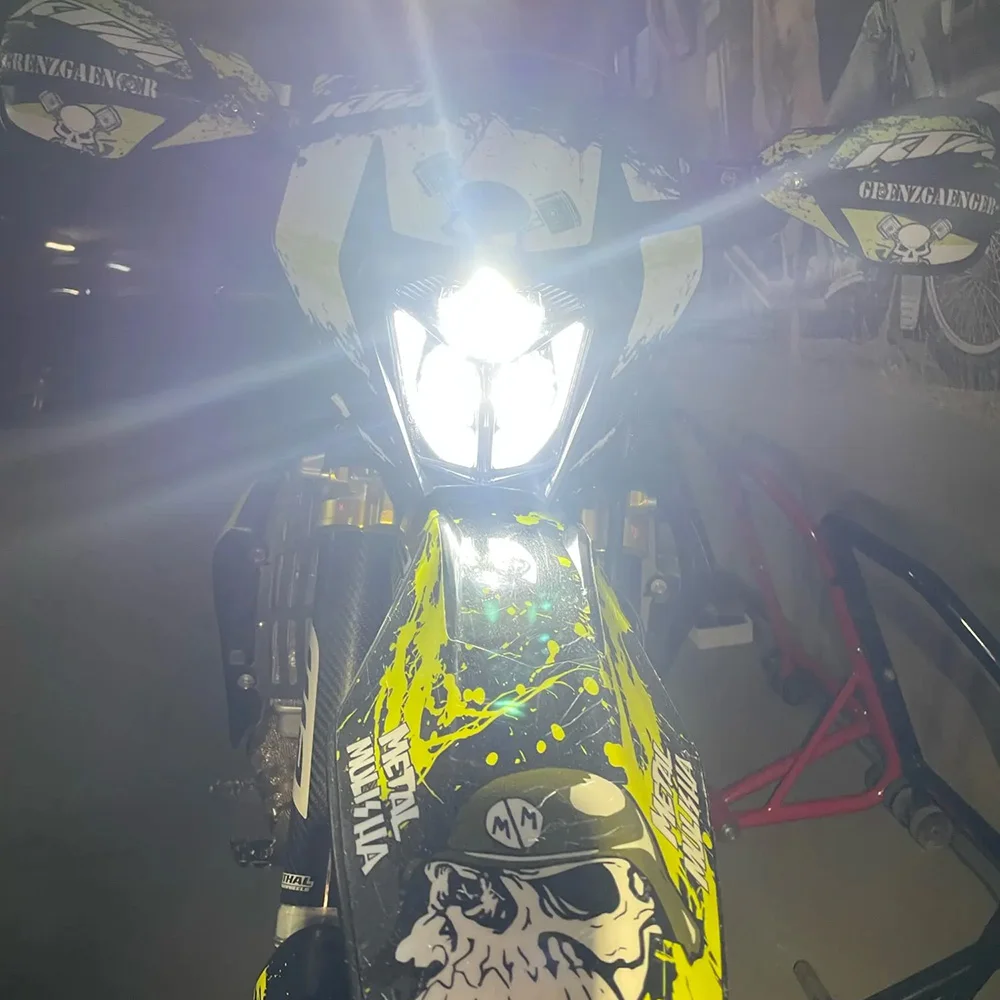 For KTM EXC EXC-F XC-W XCF-W 125-500 2014-2023 690 SMC Enduro R GasGas ES SM 700 2019-2024 Motorcycle LED Headlight lamp DOT/E24 - view 6