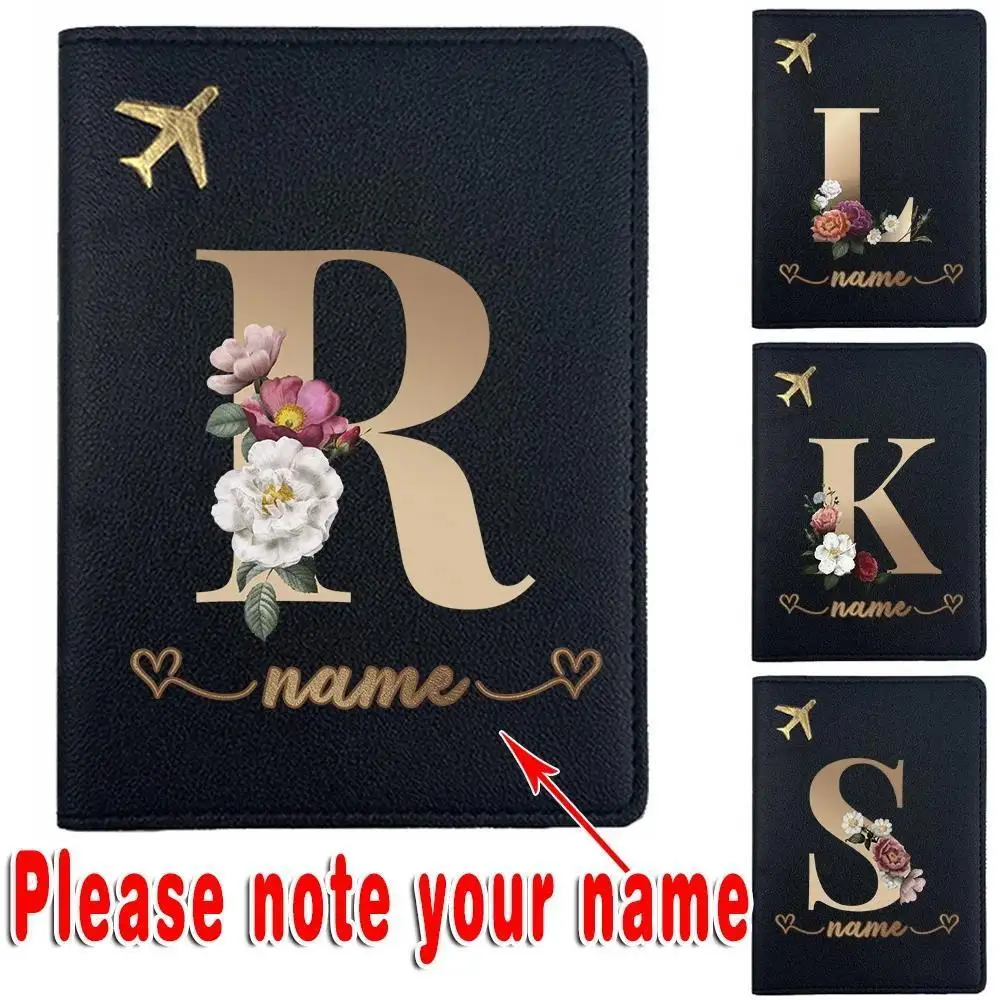 

Custom Personalized Name/Initials Passport & Travel Documents Holder - Blocking Slim Wallet Case Suitable for Passport