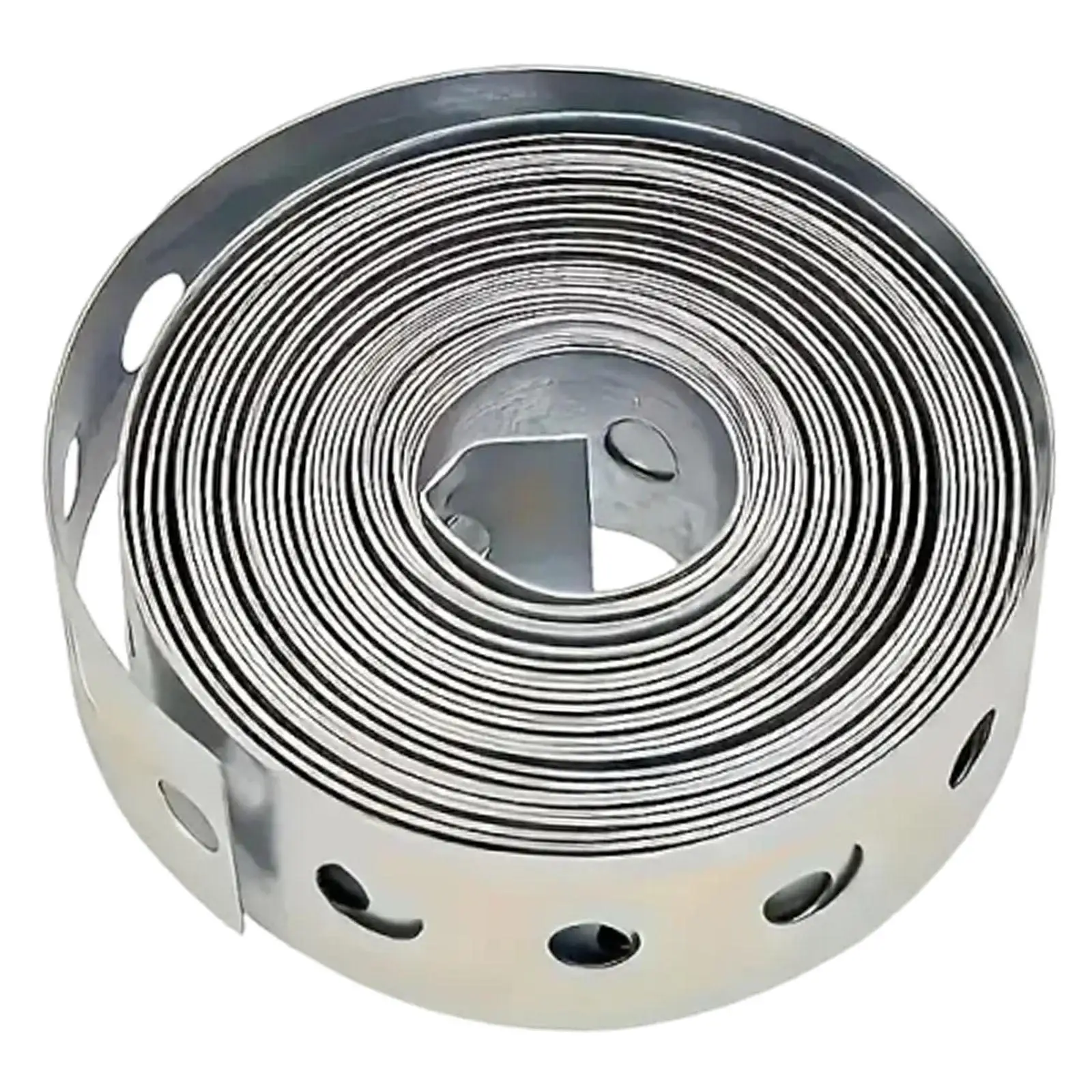 Metal Repair Band Galvanized Iron Pipe Strap 9.84 Ft Roll Pre Punched Holes for Home Plumbing and DIY Projects