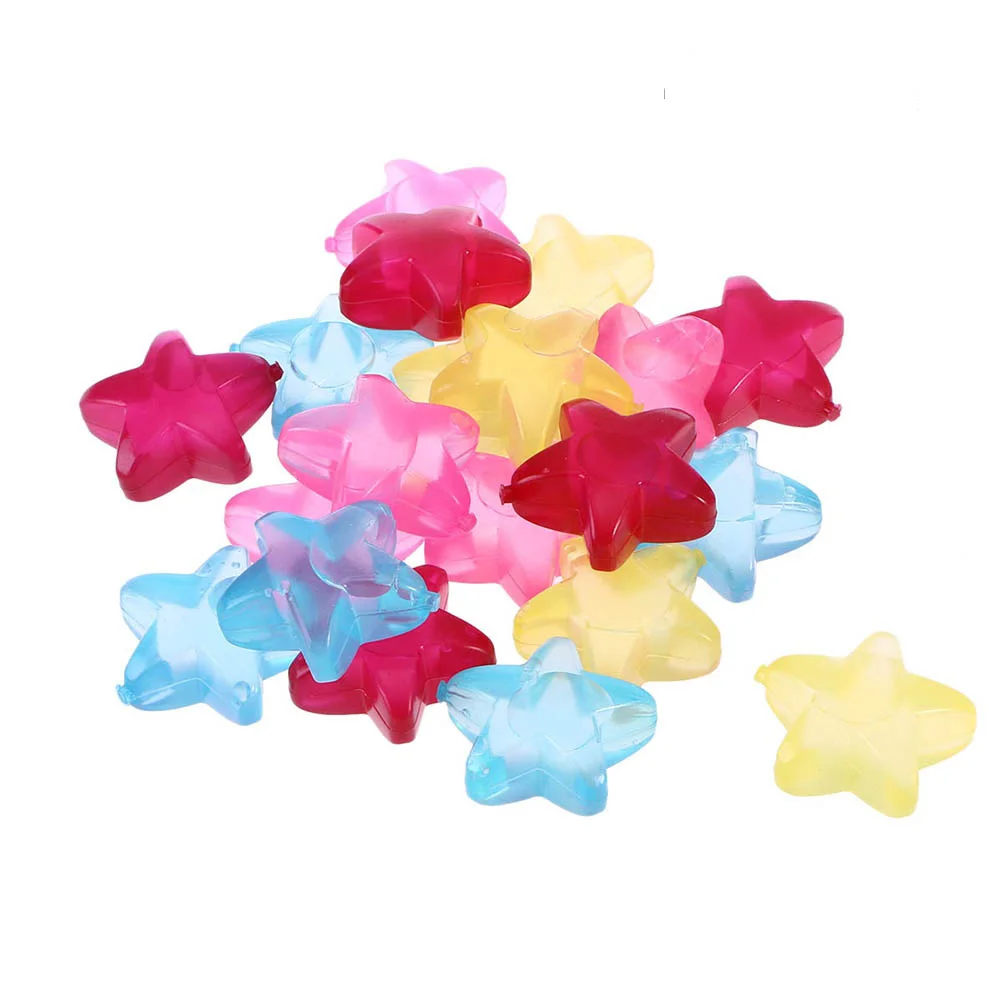 40pcs Reusable Chilling Colorful Star Shaped Plastic Ice Cube Set(Color Random)