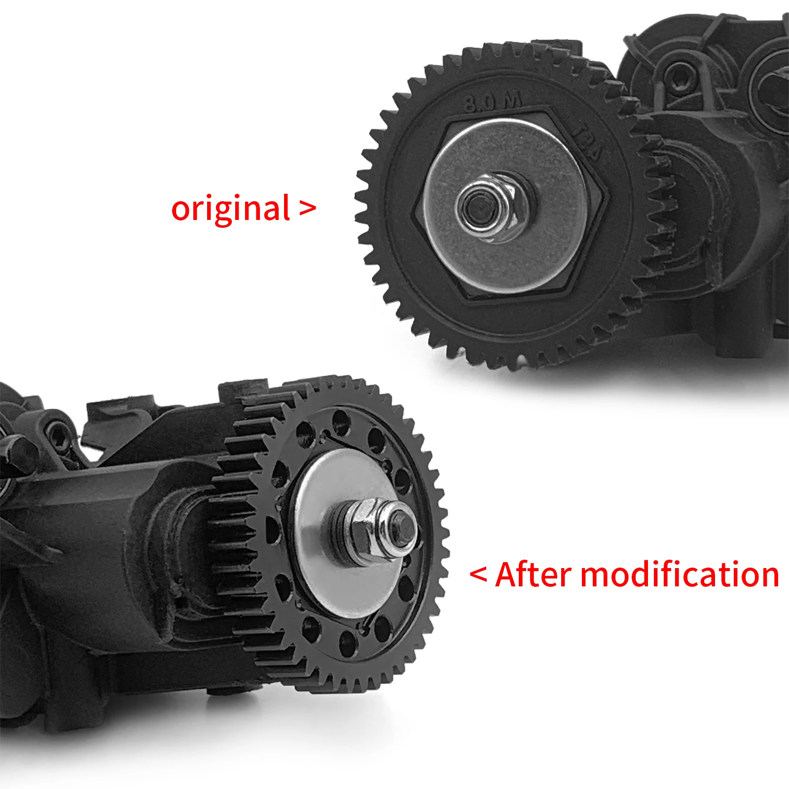 YEAHRUN 40CR Steel Transmission Gear 0.8M 39T 45T Gearbox Gears for 1/10 TRX4 TRX6 All Series RC Model Car Parts