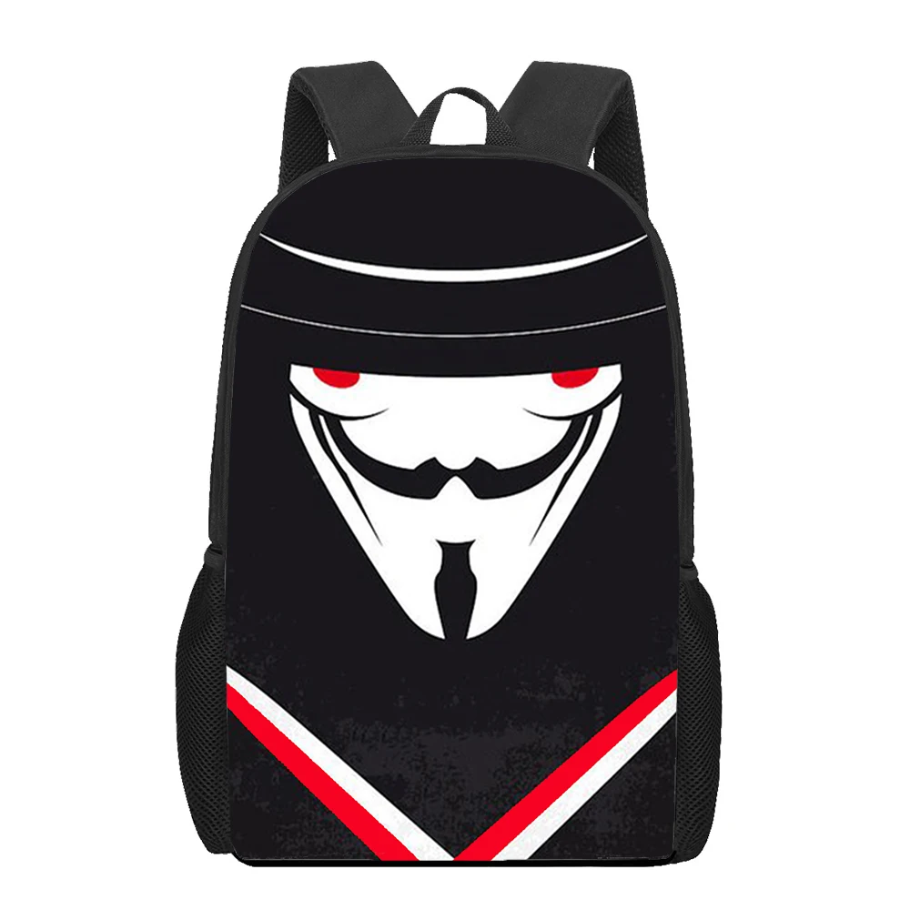 V for Vendetta 3D Print Backpacks For Girls Boys Children School Bags Orthopedic Backpack Kids Book Bag Large Capacity Backpack