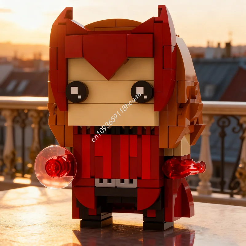 

233pcs MOC Scarlet Witch BrickHeadz Brickheadzed Model Building Blocks DIY Christmas Gifts Creative Toy Education Kids Birthday