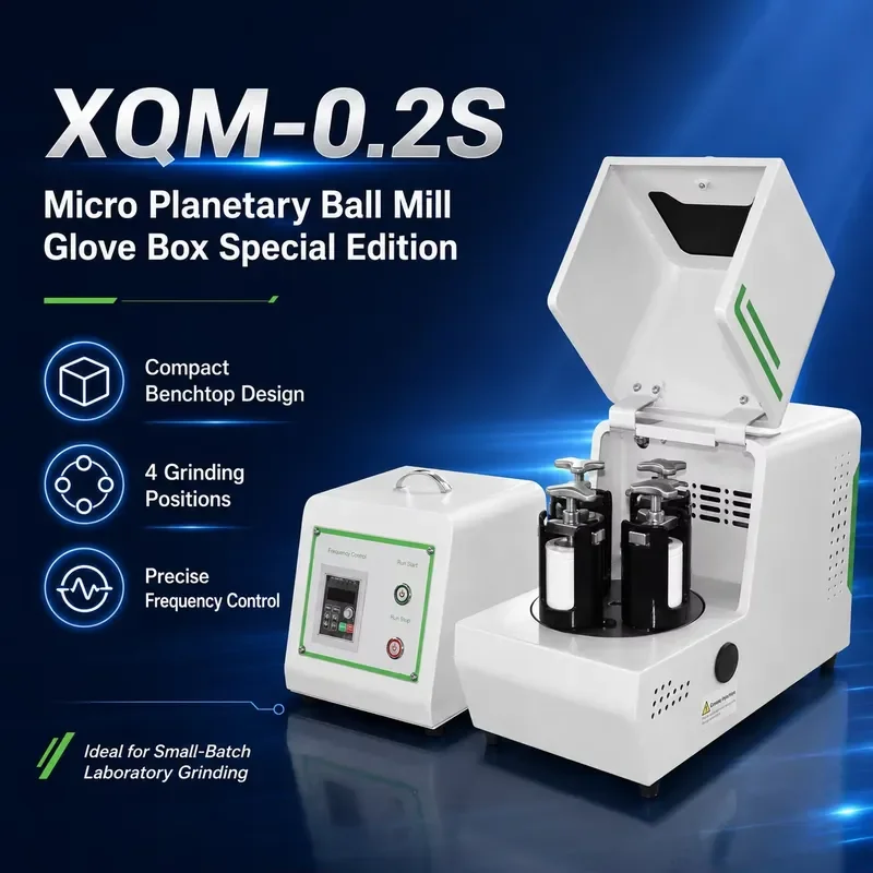 i TENCAN XQM-0.2S Mini Planetary Ball Mill for Glove Box Vacuum and Inert Laboratory Powder Grinding