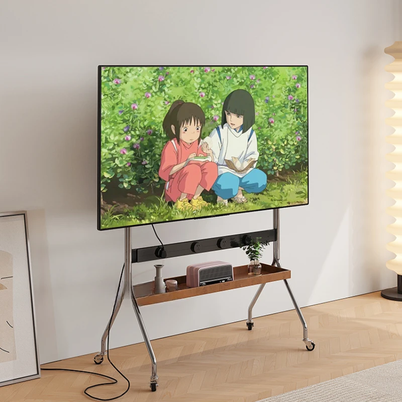 

Nordic living room universal TV bracket floor-to-ceiling mobile all-in-one machine