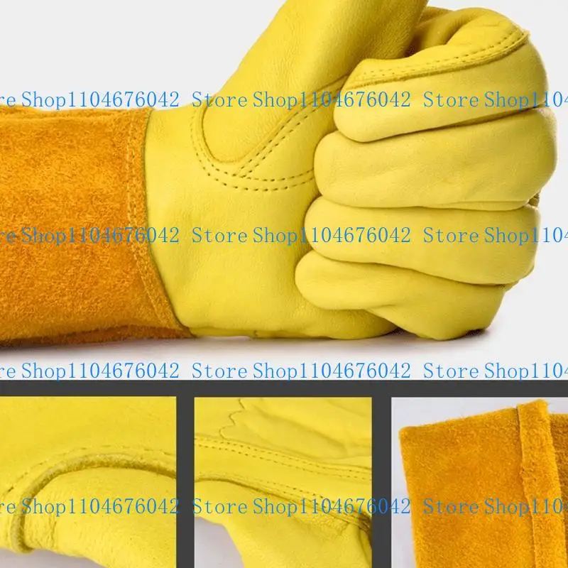 

Leather Breathable Gauntlet Gloves Rose Pruning Long Sleeve Gloves for Men and Women Best Gardening Glove Garden Gifts