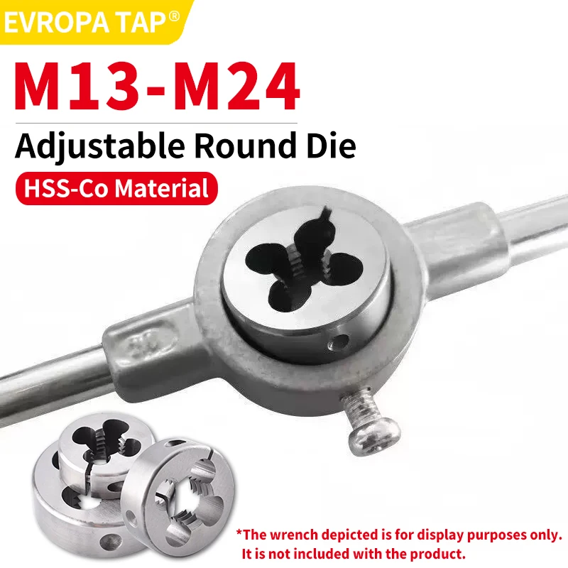 

EVROPA 1PCS AR-D HSS-CO Round Die M13 -M20 M22 M24 – Metric Right Hand Alloy Steel Thread Die