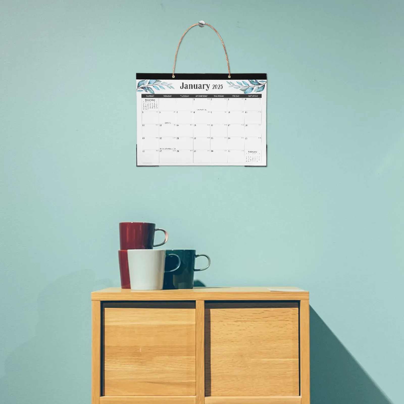 

18 Month Hanging Wall Calendar 2025 to 2026 Monthly Planner Tear Off Yearly Organizer for Home Office Desk Tear Away Calendar