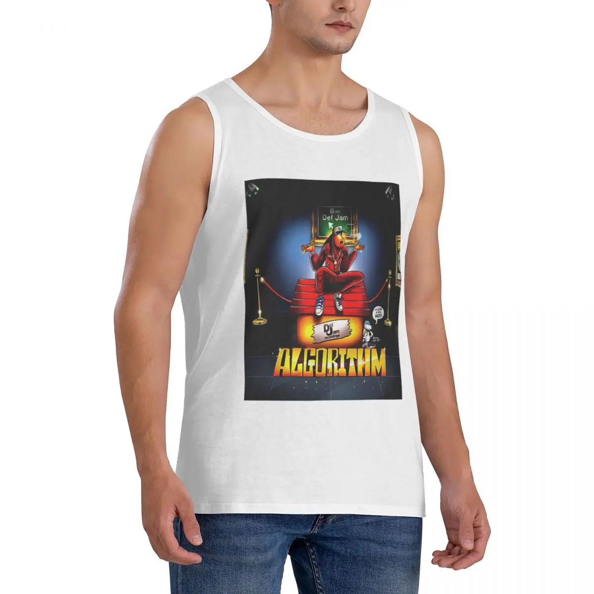 100% Cotton Snoop Dogg Doggystyle Music Rapper Sleeveless T-Shirt Men Workout Sports Clothing Tops Men's Crew Neck Vest