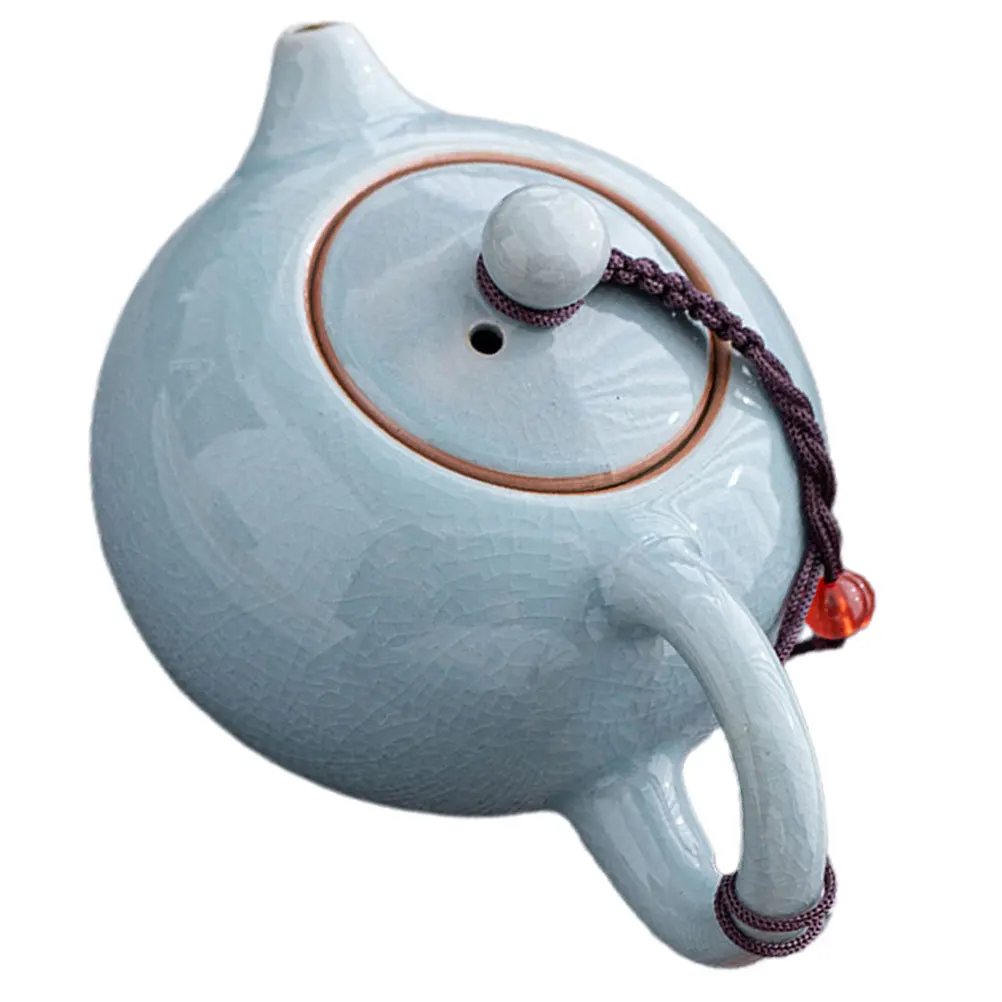 

Ceramic Teapot Smooth Round Edges Portable Tea Kettle for Home Office Restaurant Use Porcelain Teapot Teapots for Tea