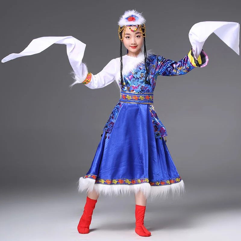 Songyuexia Children Russia Nation Performance Clothing Modern Stage Show Costumes Child Princess Skirt Party dance Dress