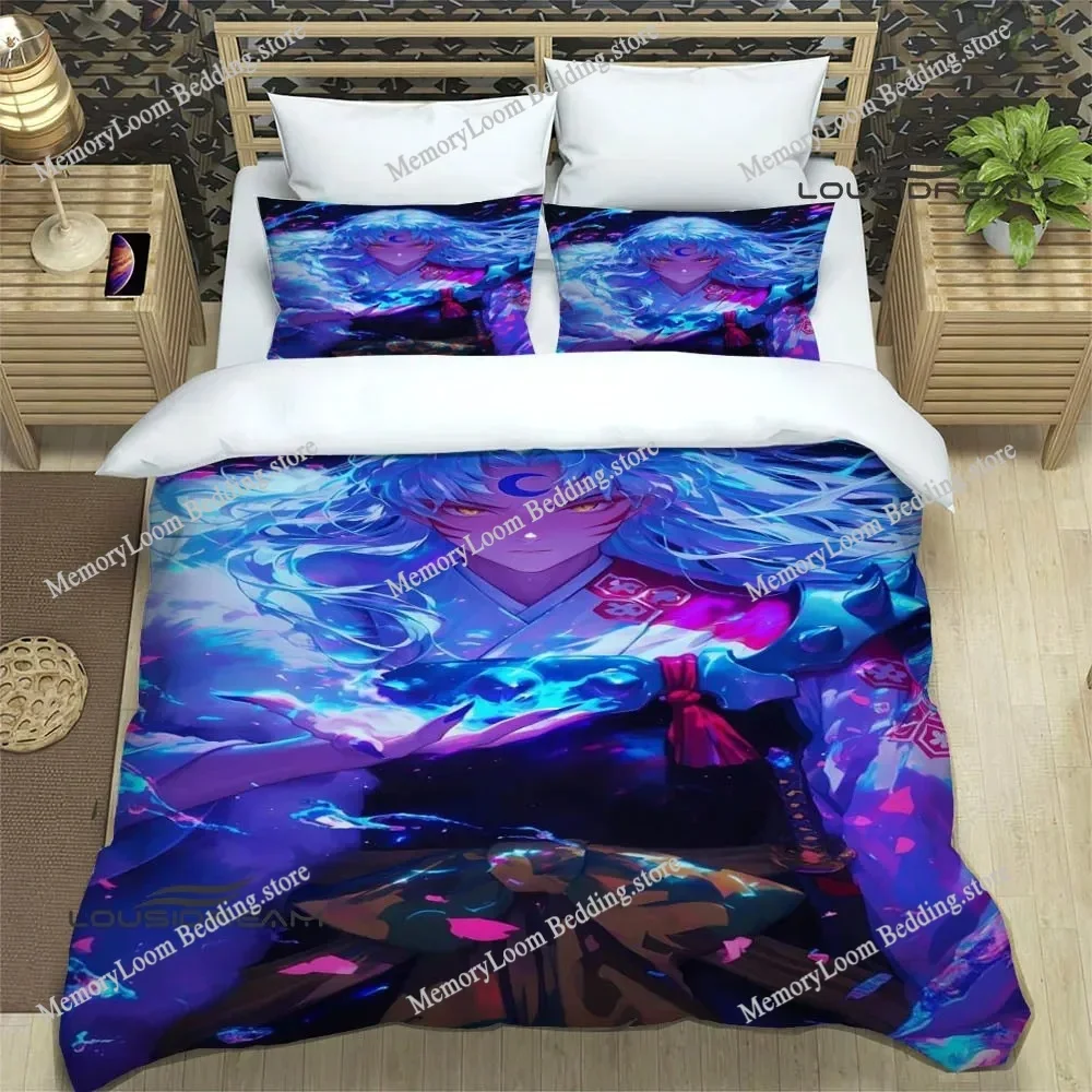 

Fashion 3D Print Anime Bed Sheet Inuyasha Bedding Set Single Twin Full Queen King Size Bed Set Adult Kid Bedroom Duvetcover Sets
