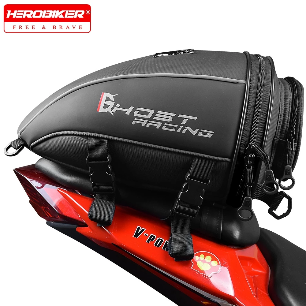

Прочная мотоциклетная сумка на заднее сиденье, чемодан, дорожный чемодан на плечо, водонепроницаемый мотоциклетный рюкзак, хвостовой бак Ba