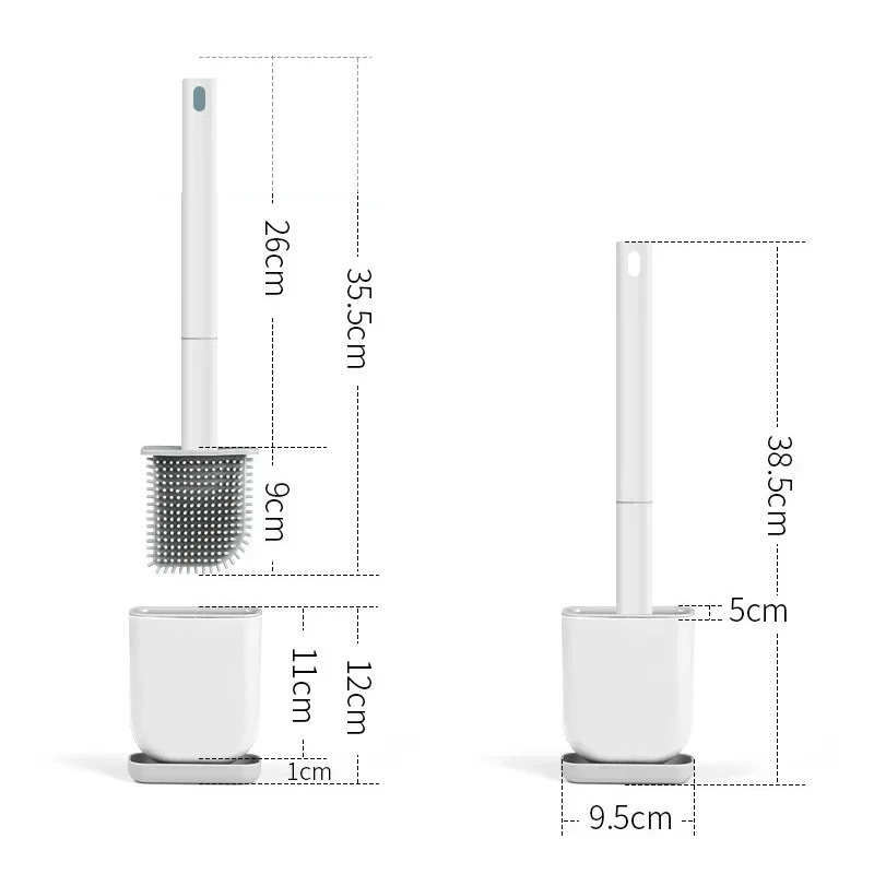 Силиконовая насадка на щетку для туалетной щетки, герметичное основание, удобная гигиеническая насадка на щетку, крышка для хранения, для очистки туалета, настенное крепление