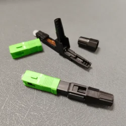 10pcs SC APC Fast Connector Embedded Connector FTTH Tool Cold Fiber Fast Connector SC Fiber Optic Connector