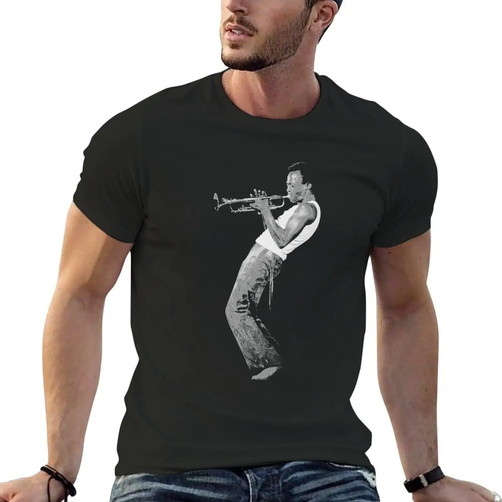 Vintage Photograp Miles Davis Graphic For Fan T-Shirt shirts graphic tees anime mens shirts graphic tee