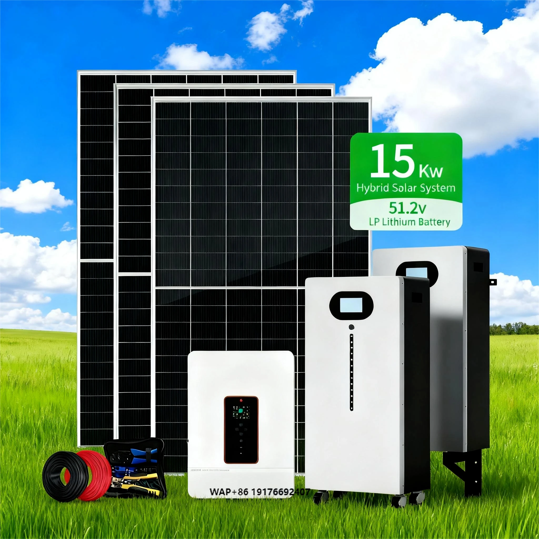 LP Complete Set Hybrid Solar ESS 10KW 20Kw 30Kw 40Kw Off Grid Hybrid Solar Energy Power System Kit for Home