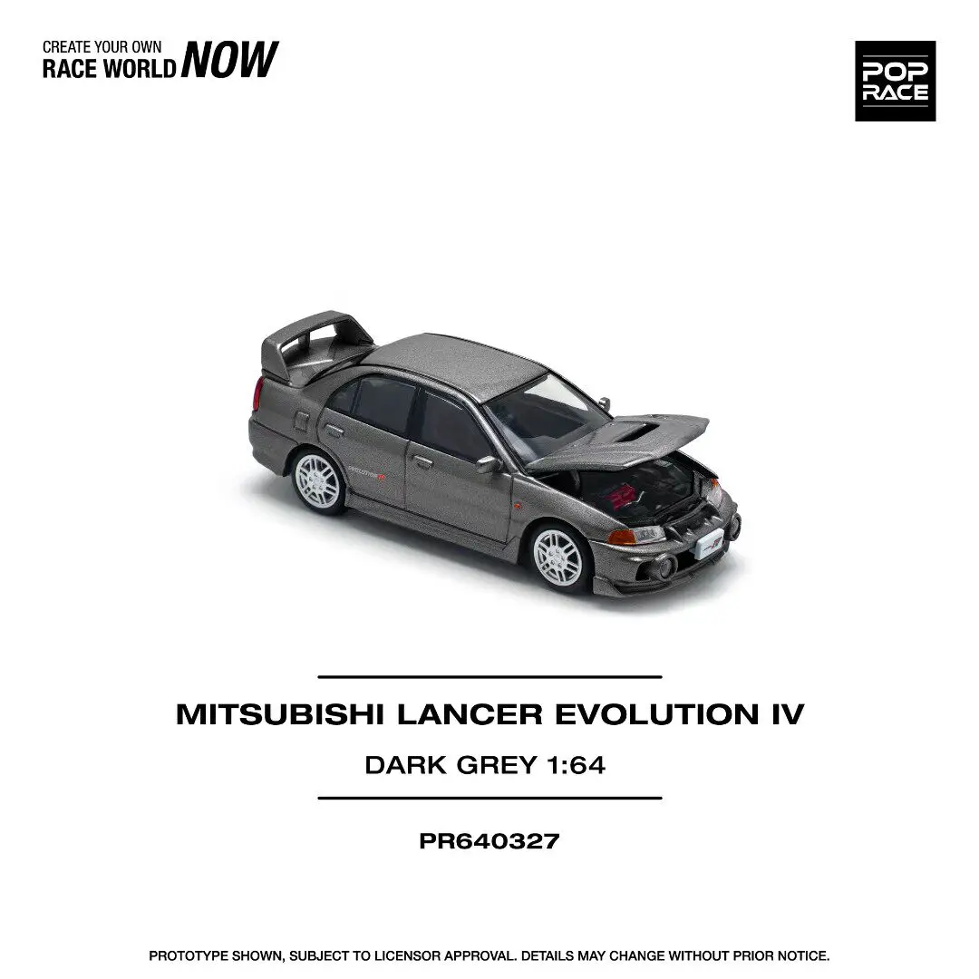 Diecast POPRACE 1:64 Scale Mitsubishi Bluester Evolution EVO IV 4th Generation Alloy Car Model