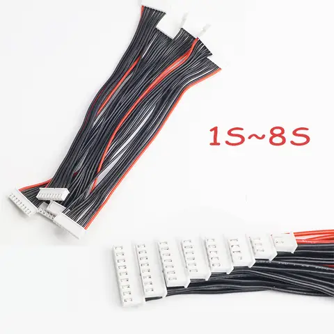 5pcs 30cm 22AWG JST-XH 1S 2S 3S 4S 5S 6S 7S 8S Lipo Balance Wire Extension Charged Cable Lead Cord for RC Lipo Battery Charger