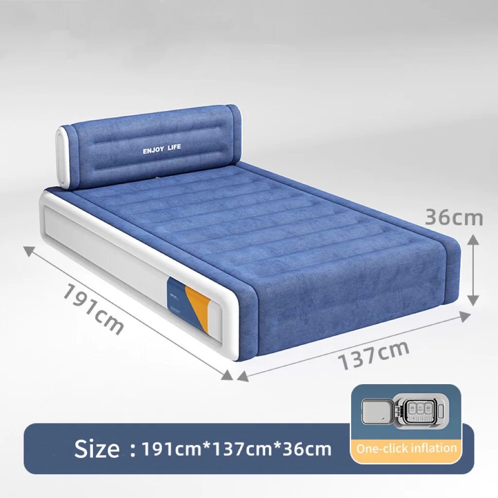 Modern Full-Size Inflatable Air Mattress Built-in Pump Convertible Blow-Up Airbed For Home Hospital Outdoor Park/Camping Use
