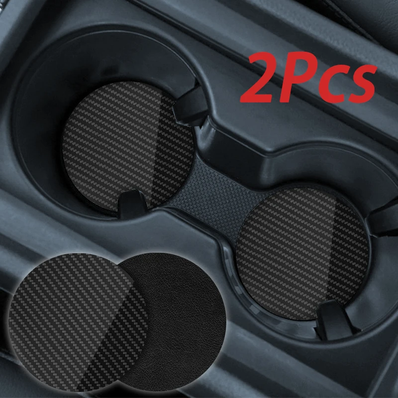 Auto Untersetzer Wasser Tasse Carbon Faser Untersetzer Tasse Halter Universal Wasser Untersetzer Matte Auto Innen Dekoration Auto Zubehör