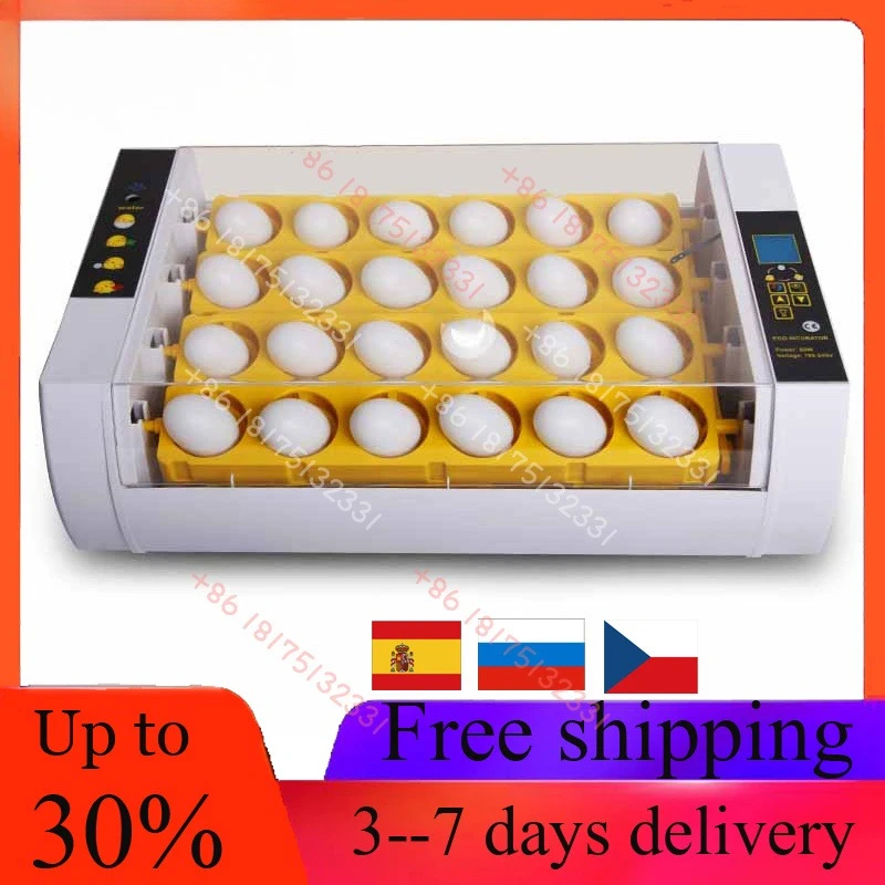HHD Fully Automatic 24 Eggs Incubator High Hatching Rate Chicken Poultry Egg Hatcher Machine For Farm Home Breeding