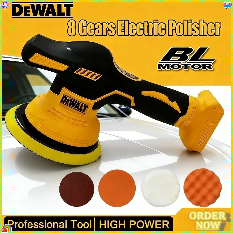 

Беспроводная полировальная машинка Dewalt с 8 скоростями и цифровым дисплеем для авто, электрическая полировальная машина для воскования и полировки, работает от аккумулятора Dewalt.